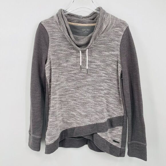 Calvin Klein Performance Size Medium Gray Long Sleeve Cowl Neck Sweatshirt - Picture 1 of 7